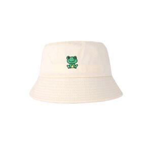 Frog Embroidered Bucket Hat
